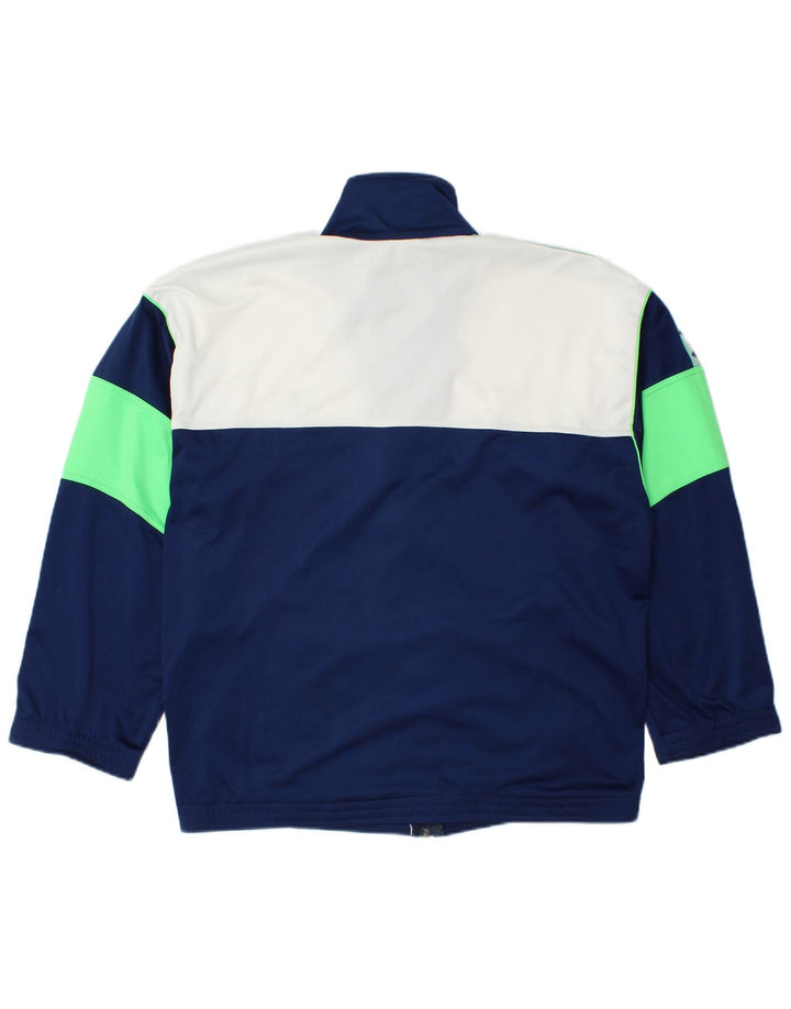 ARENA Mens Graphic Tracksuit Top Jacket Medium Navy Blue Colourblock