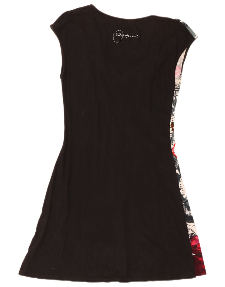 Desigual Abito basic da donna UK 12 Cotone floreale nero medio