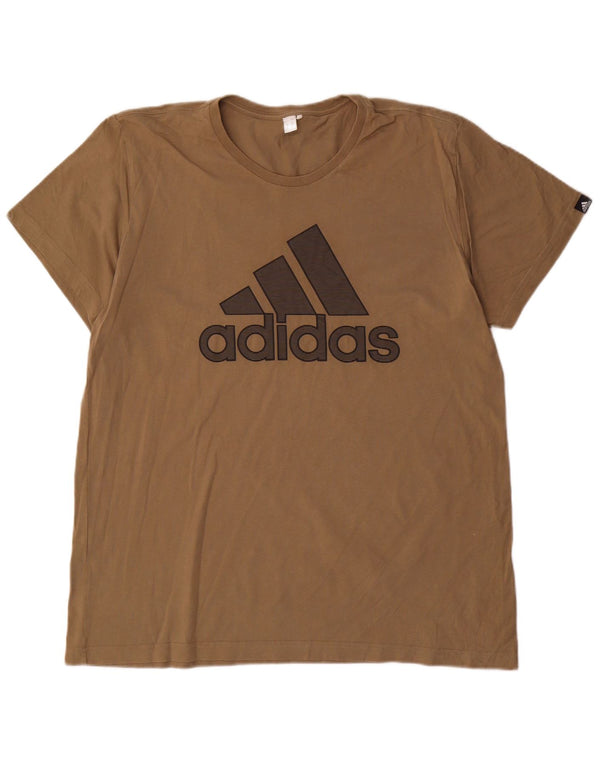 Adidas Herren Grafik T-Shirt Top Large Braun