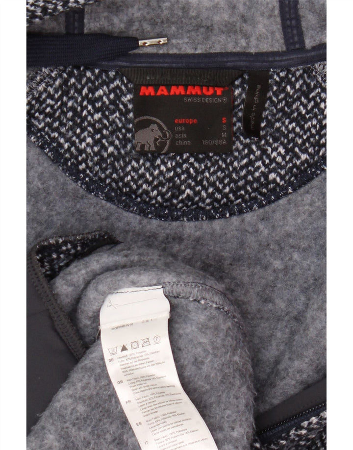 Mammut Mujer Zip Sudadera Con Capucha Suéter Pequeño Poliéster Moteado Azul