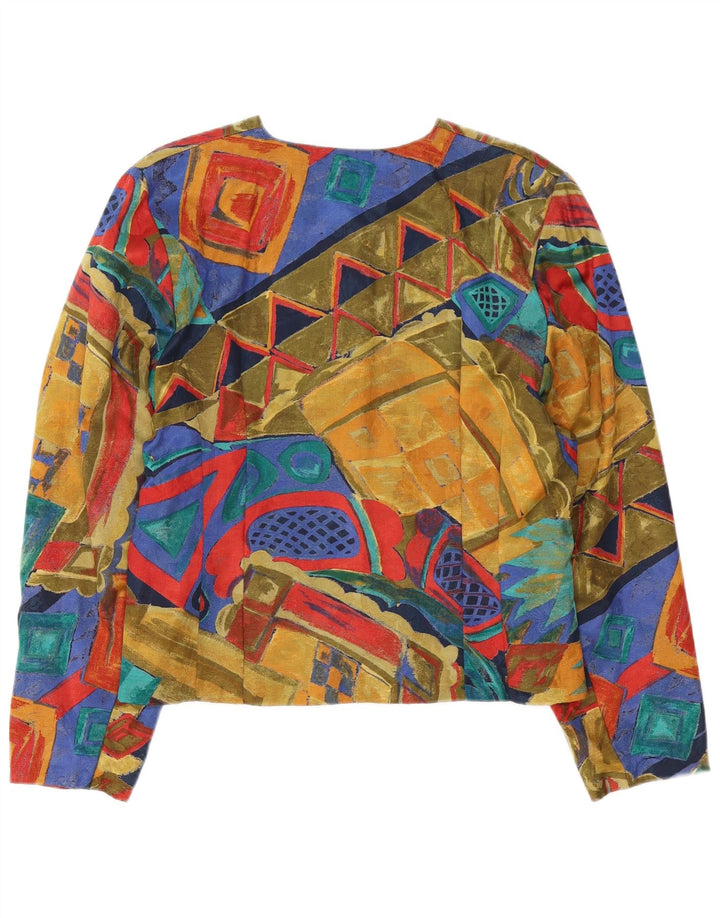 Endora Dame 4 Button Blazer Jacket UK 14 Large Multicolored Geometric