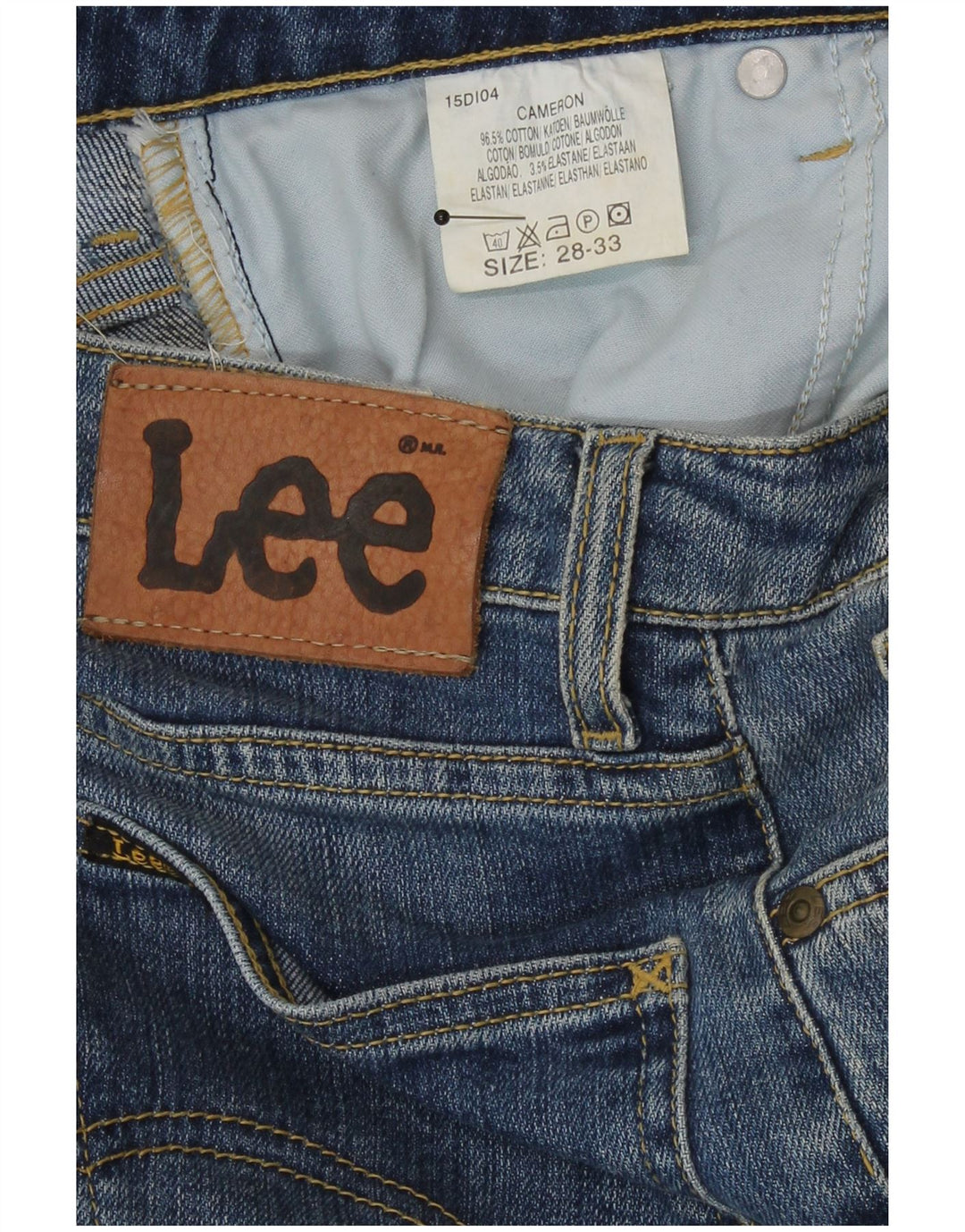 Lee Womens Cameron Bootcut Jeans W28 L33 Blue Cotton