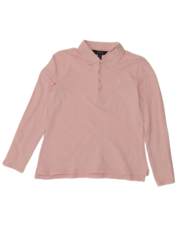 Polo Ralph Lauren Girls Long Sleeve Shirt 11-12 Years Pink Cotton