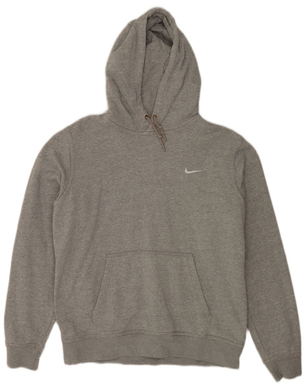 Nike Mens Hoodie Jumper Large Grey Flecked Cotton