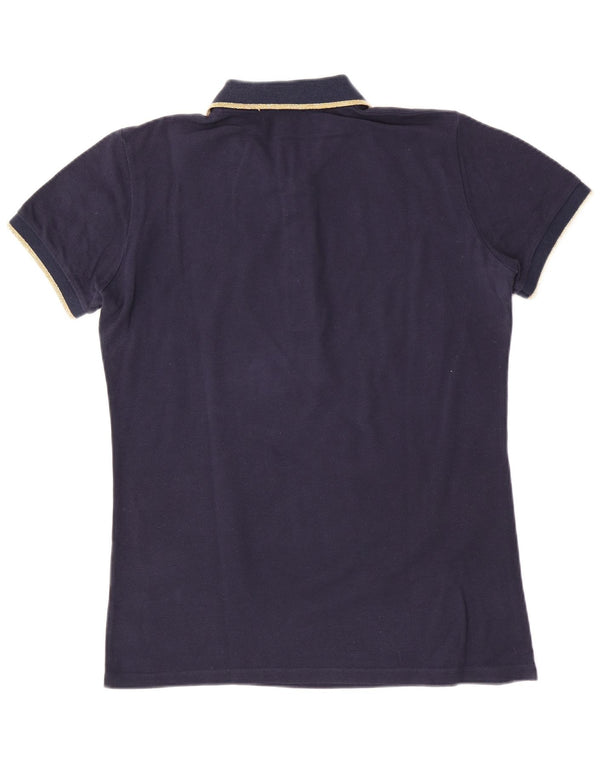 Roberto Cavalli Mens Polo Shirt Small Navy Blue Cotton