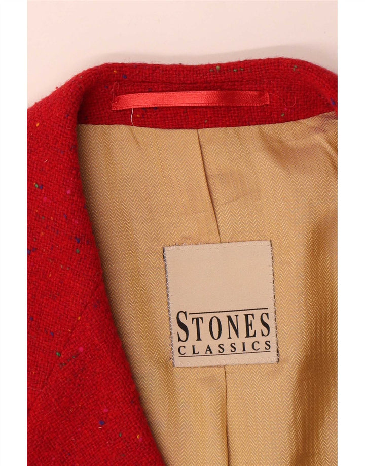 Vintage Mens 3 Button Blazer Jacket UK 40 Large Red Flecked