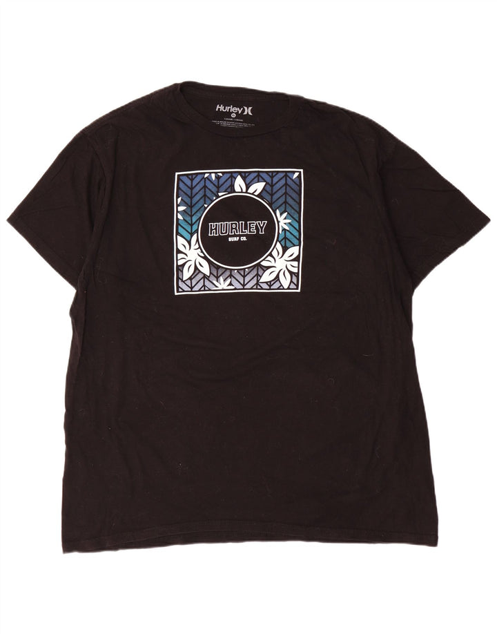 Hurley Mens Graphic T-Shirt Top XL Black
