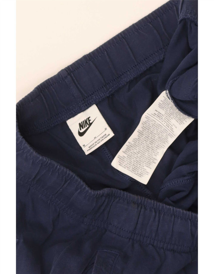 Nike Herren-Sportshorts aus mittelblauer Baumwolle in Marineblau