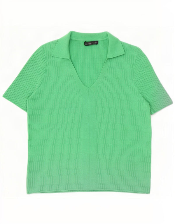 Polo da donna Marks & Spencer UK 16 Large verde viscosa