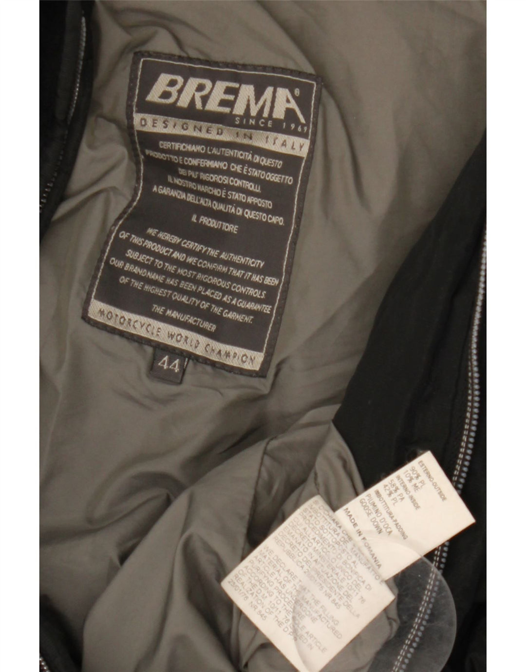 Brema Grafisk polstret jakke til kvinder IT 44 Medium Sort Polyester