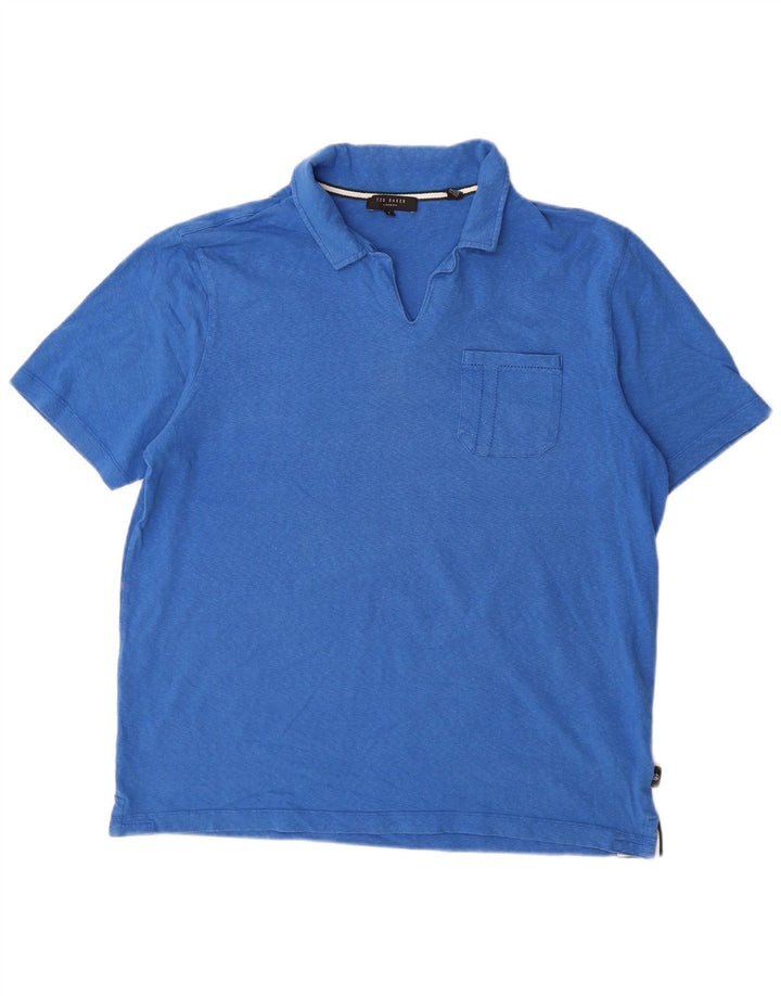 Ted Baker herre poloskjorte str. 4 Large Blue Cotton