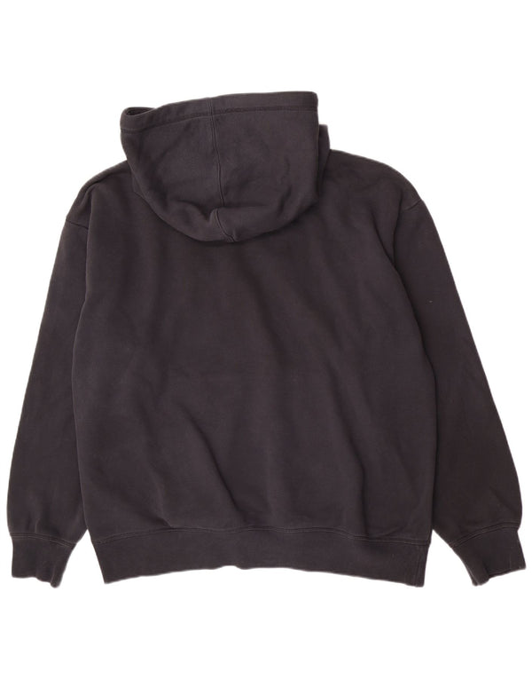 Champion Womens Graphic Hoodie Jumper UK 18 XL Black Cotton
