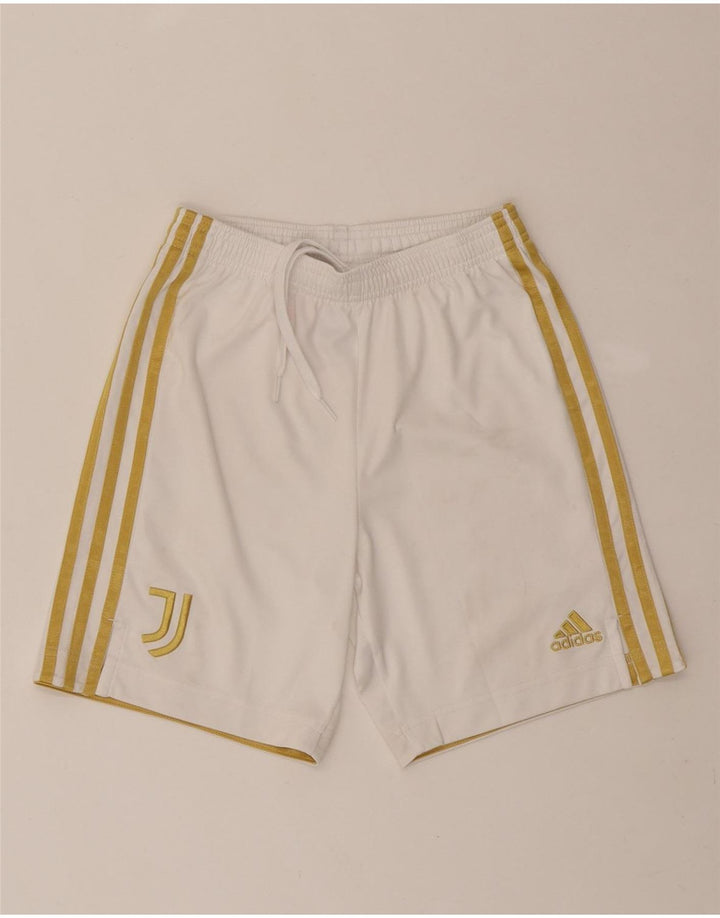 ADIDAS Boys Juventus Sport Shorts 11-12 Years White Polyester Vintage Adidas and Second-Hand Adidas from Messina Hembry 