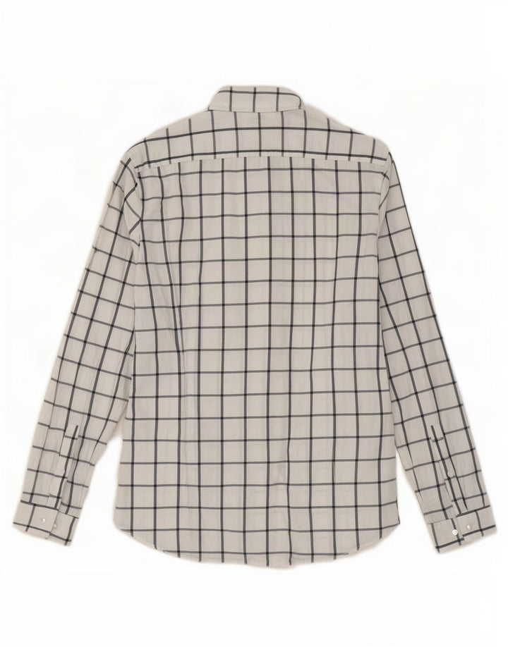 Michael Kors Chemise Slim Fit pour hommes à carreaux blancs moyens