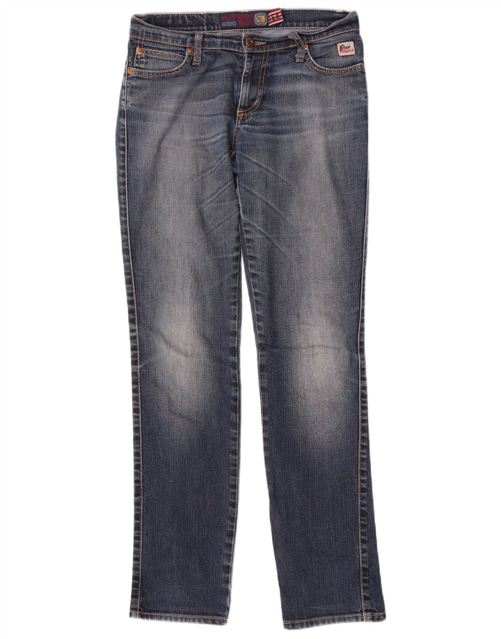 Roy Rogers Womens Slim Jeans W27 L32 Navy Blue Cotton