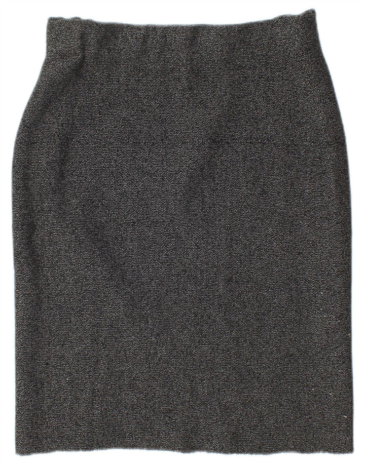 Zara Womens Knit Pencil Skirt Medium W28 Grey Flecked