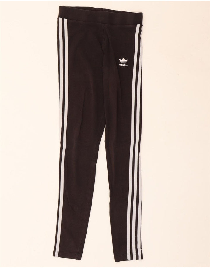ADIDAS Girls Leggings 9-10 Years Black