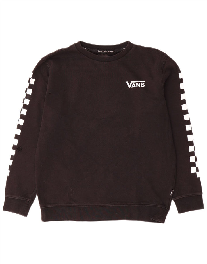 Vans Womens Graphic Sweatshirt Jumper UK 16 Large Black Cotton