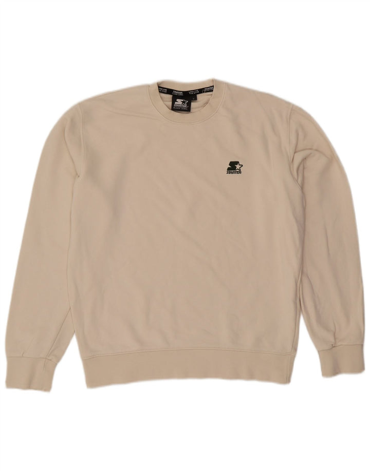 Starter Herre sweatshirt Jumper Small Off White