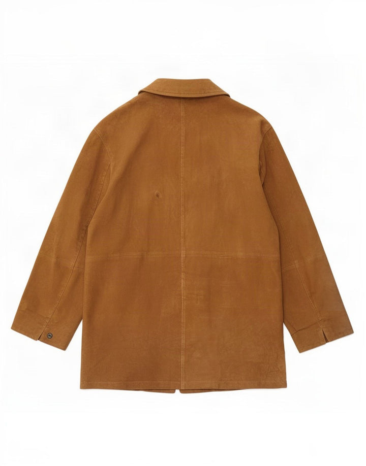 Vintage mujer ante abrigo Reino Unido 16 grande beige