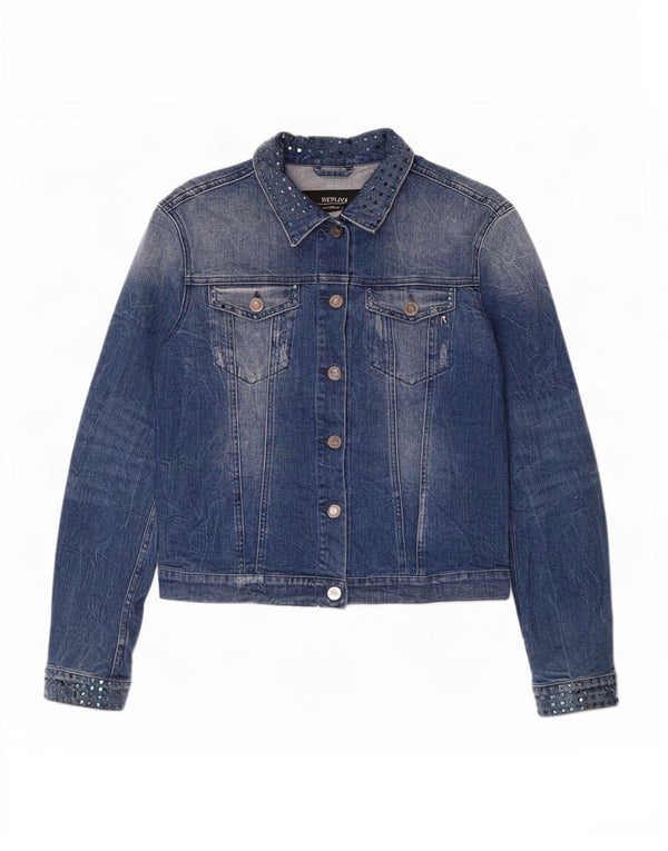 Giacca in denim da donna Replay UK 18 XL cotone blu
