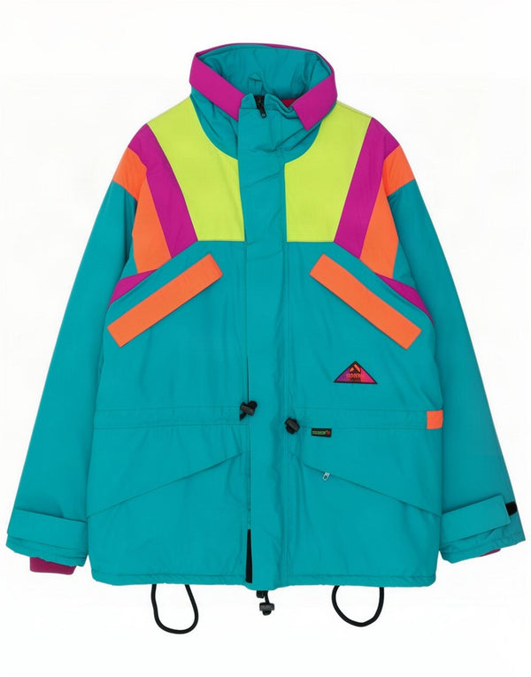 Aesse Mens Ski Jacket UK 42 XL Blue Colourblock Polyamide