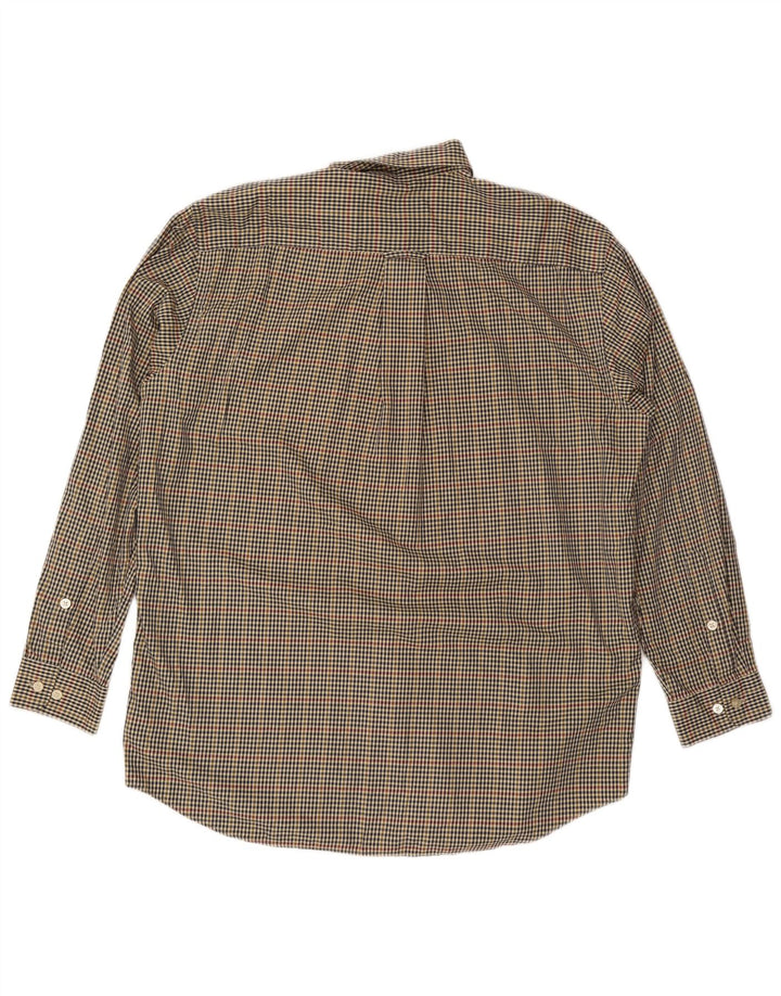 Мужская высокая рубашка Orvis XL, разноцветный хлопок в мелкую клетку