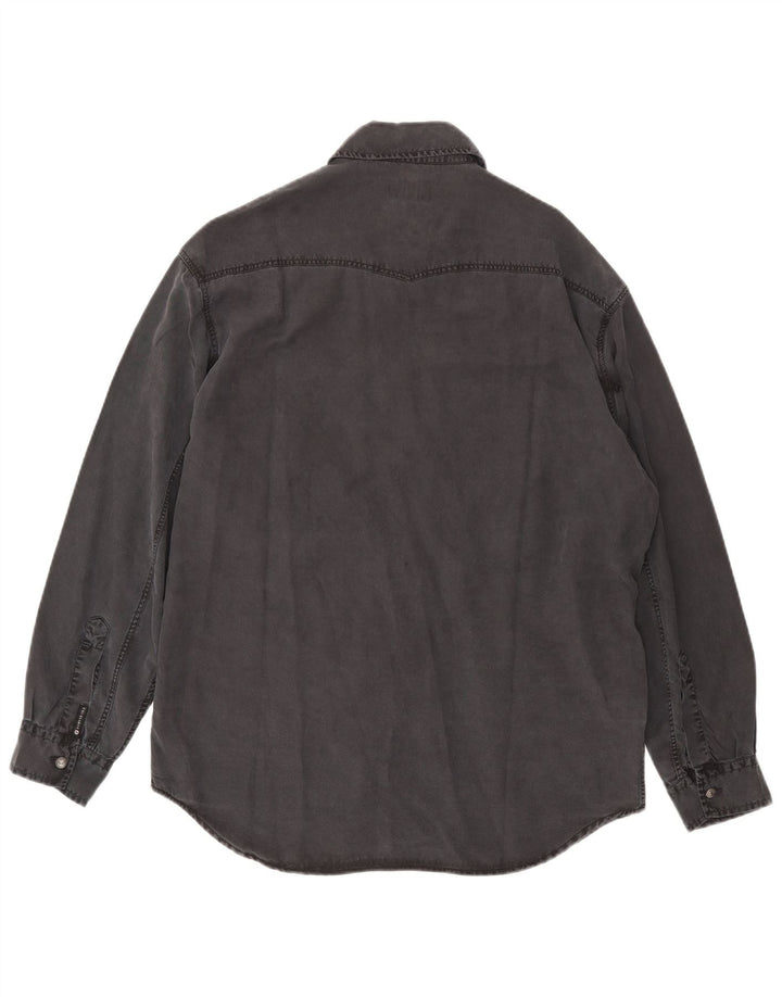 Trussardi Jeans Herre Denim skjorte Medium Grå Tencel