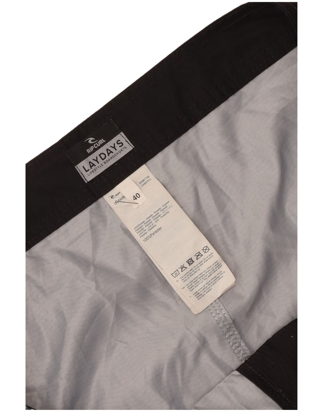 Rip Curl Mens Swimming Shorts XL  Black Colourblock Polyester