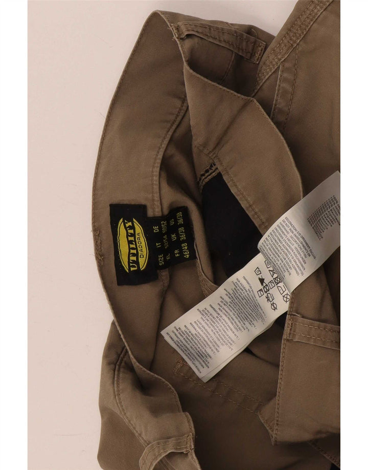 Diadora Herre Cargo Shorts XL W38 Beige Bomuld
