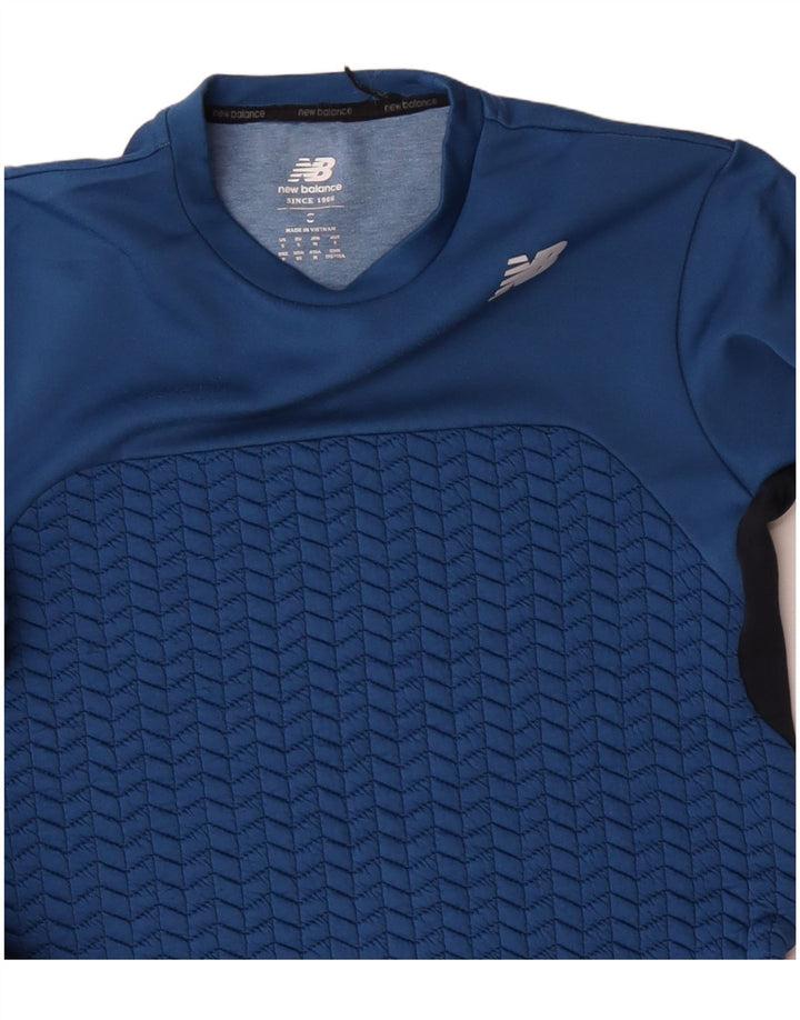 Pulover pentru bărbați NEW BALANCE Pulover mic albastru poliester color bloc