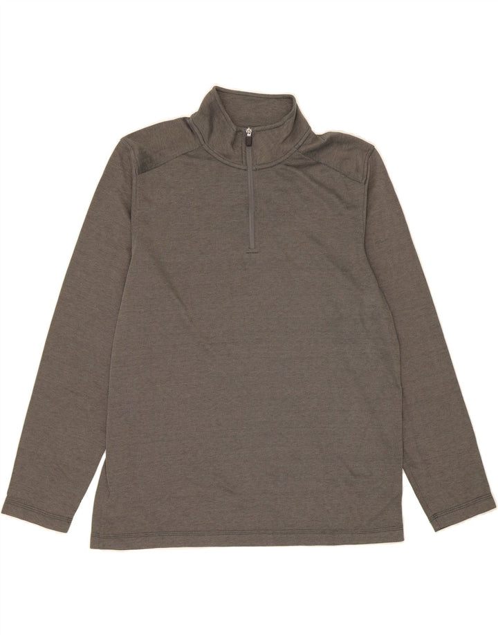 EDDIE BAUER Mens Zip Neck Pullover Tracksuit Top Large Grey Polyester Vintage Eddie Bauer and Second-Hand Eddie Bauer from Messina Hembry 
