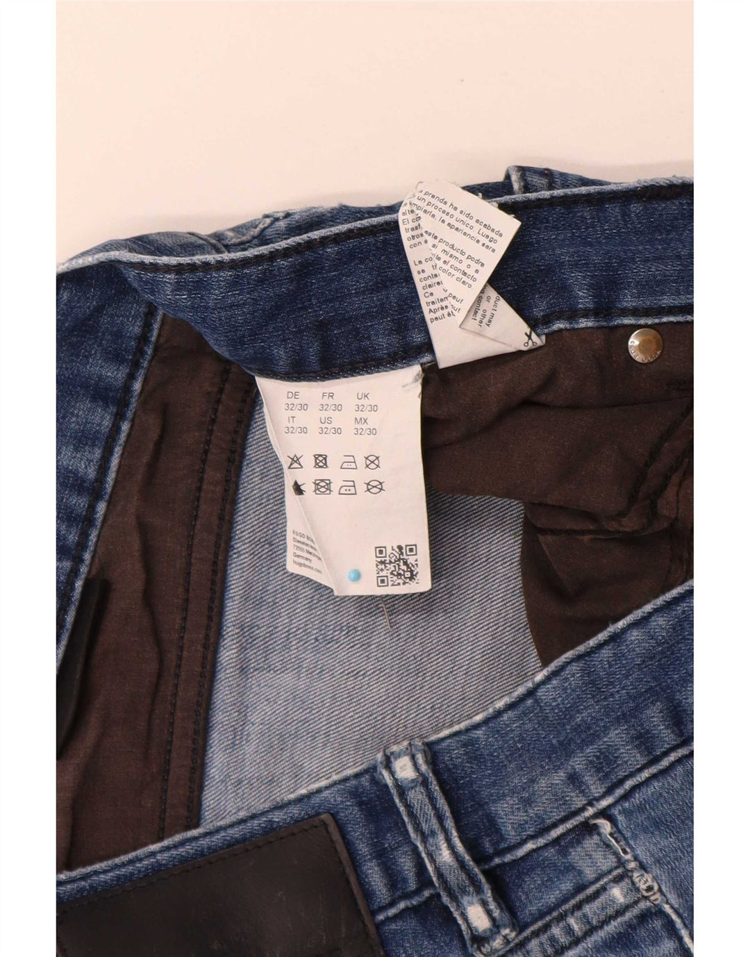 Hugo Boss Mens Straight Jeans W32 L30 Blue Cotton