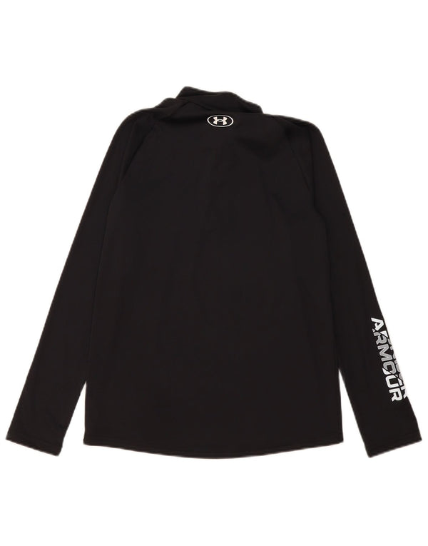 Under Armour Top grafico da ragazzo con zip e collo manica lunga 11-12 anni Large Nero