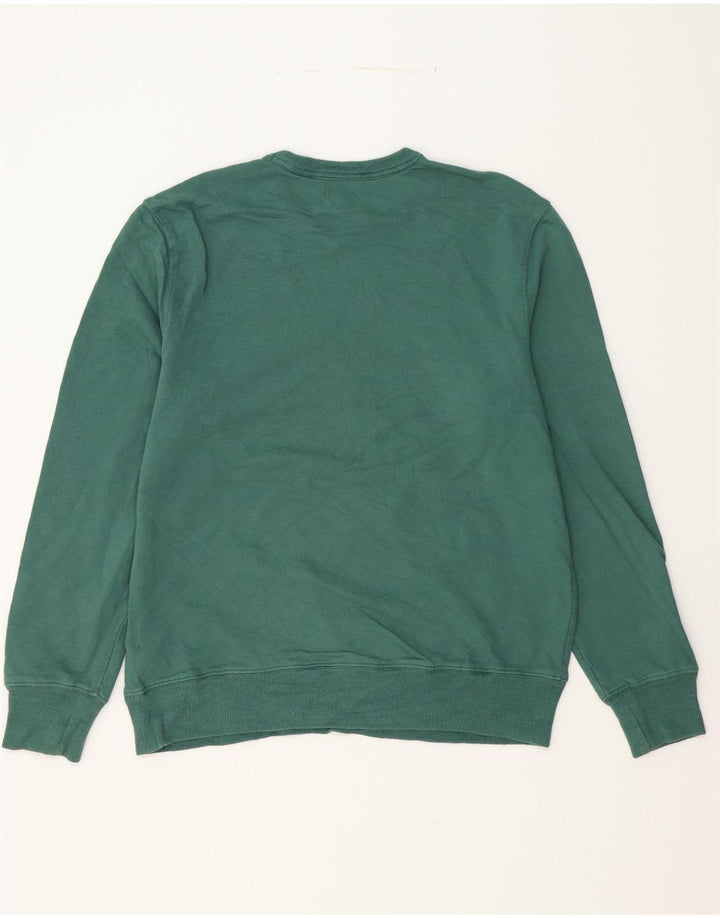 J. CREW Womens Sweatshirt Jumper UK 16 Large Green Cotton Vintage J. Crew and Second-Hand J. Crew from Messina Hembry 