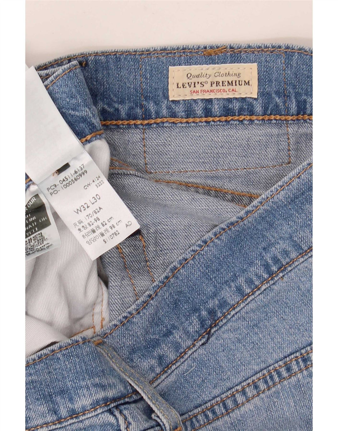 Levi's Mens 511 Slim Jeans W32 L30 kék pamut