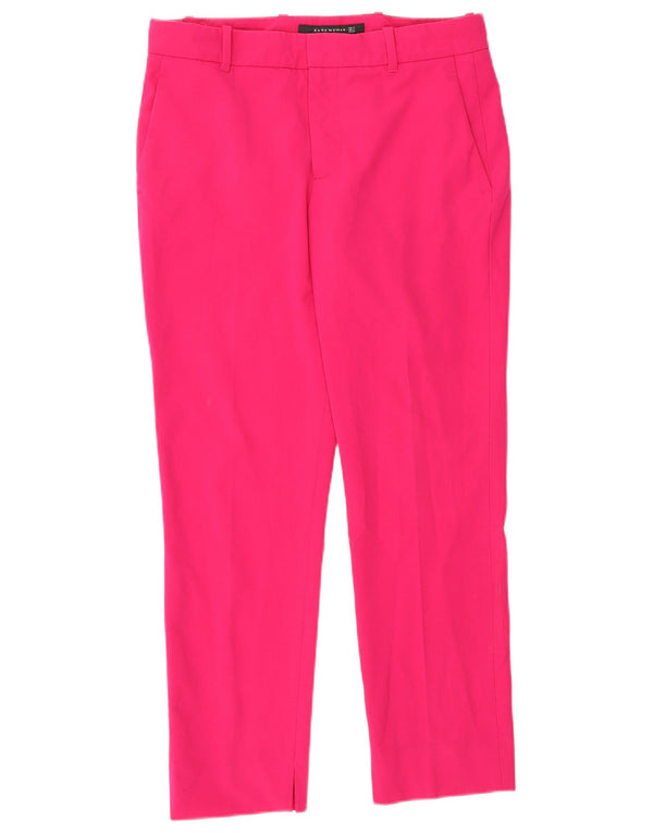 Zara Womens Slim Chino Trousers Small W26 L26 Pink Polyester