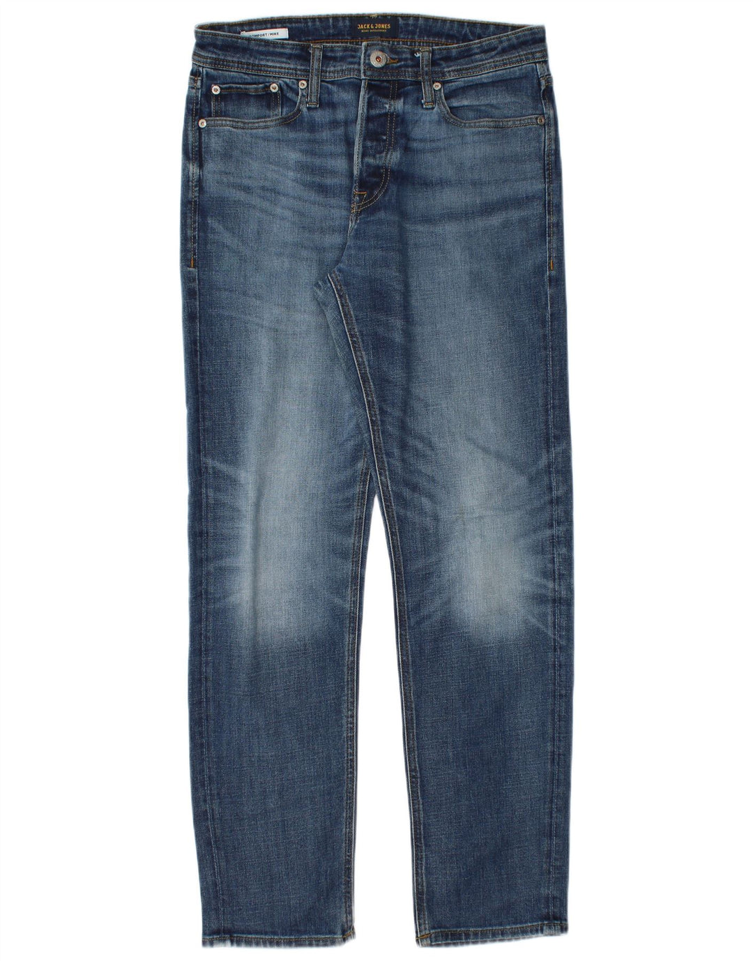 Jack & Jones Herren Mike Slim Jeans W30 L32 Blaue Baumwolle