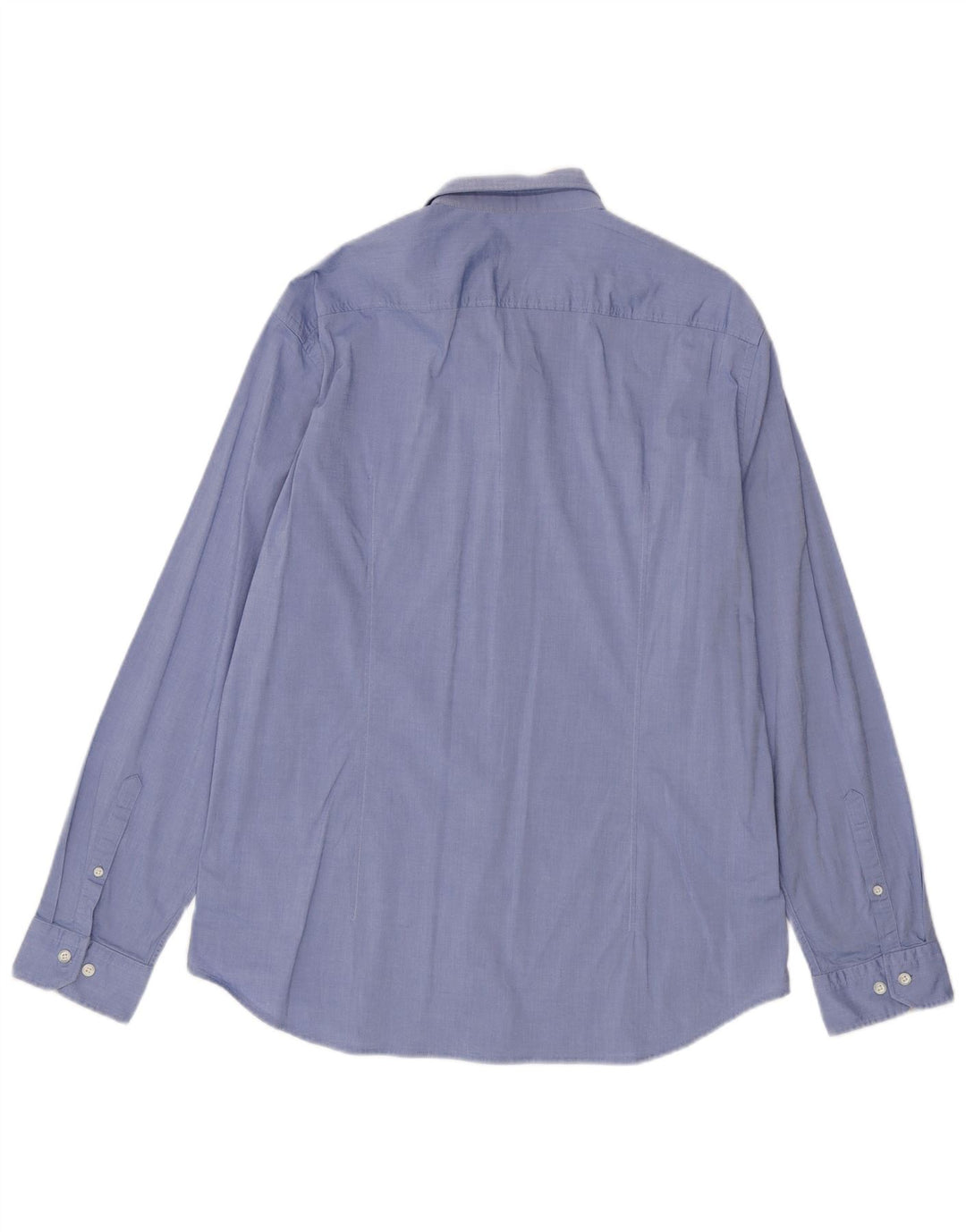 Hugo Boss Mens Regular Fit Shirt XL Blue Cotton
