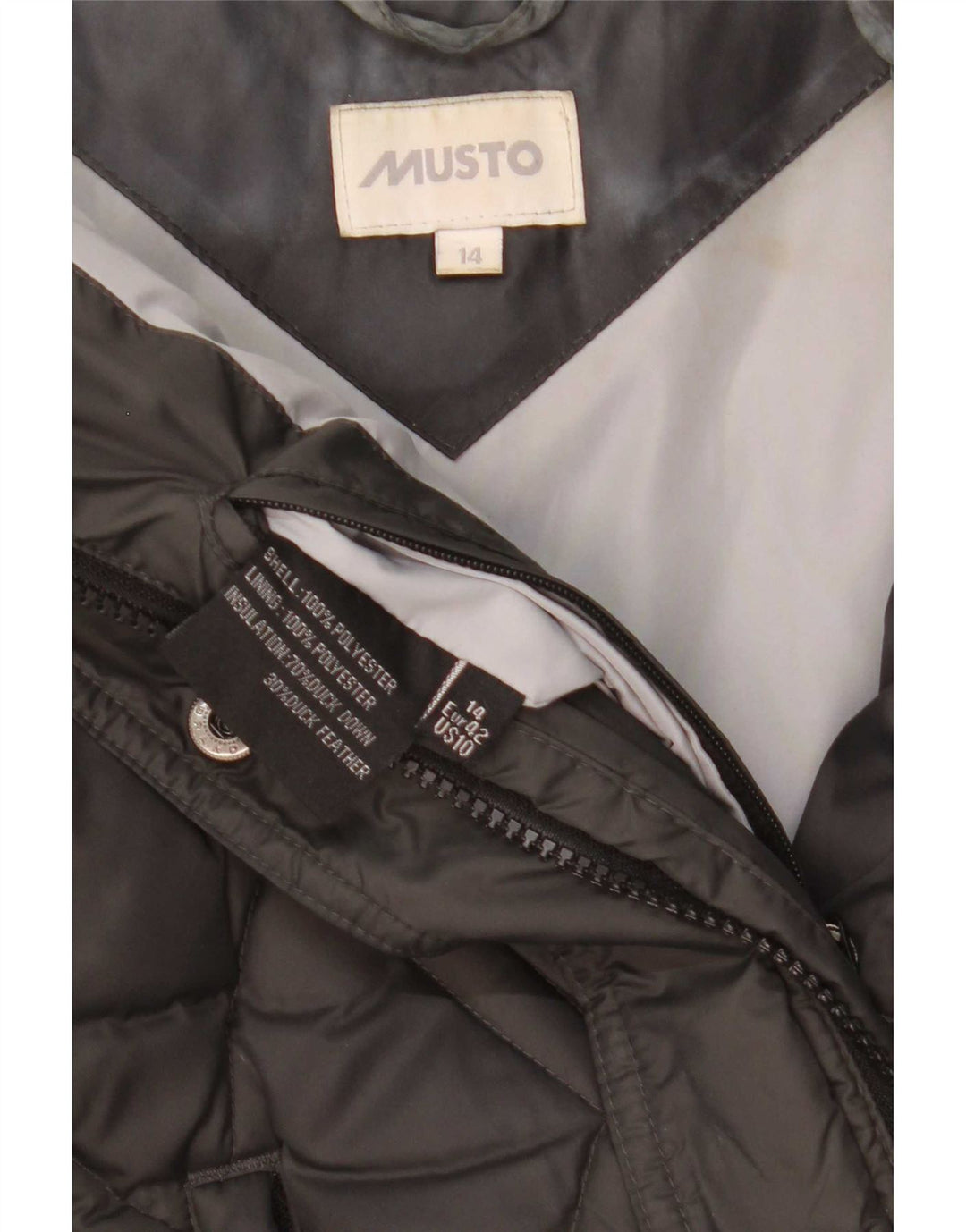 Gilet imbottito da donna Musto UK 14 grande poliestere nero