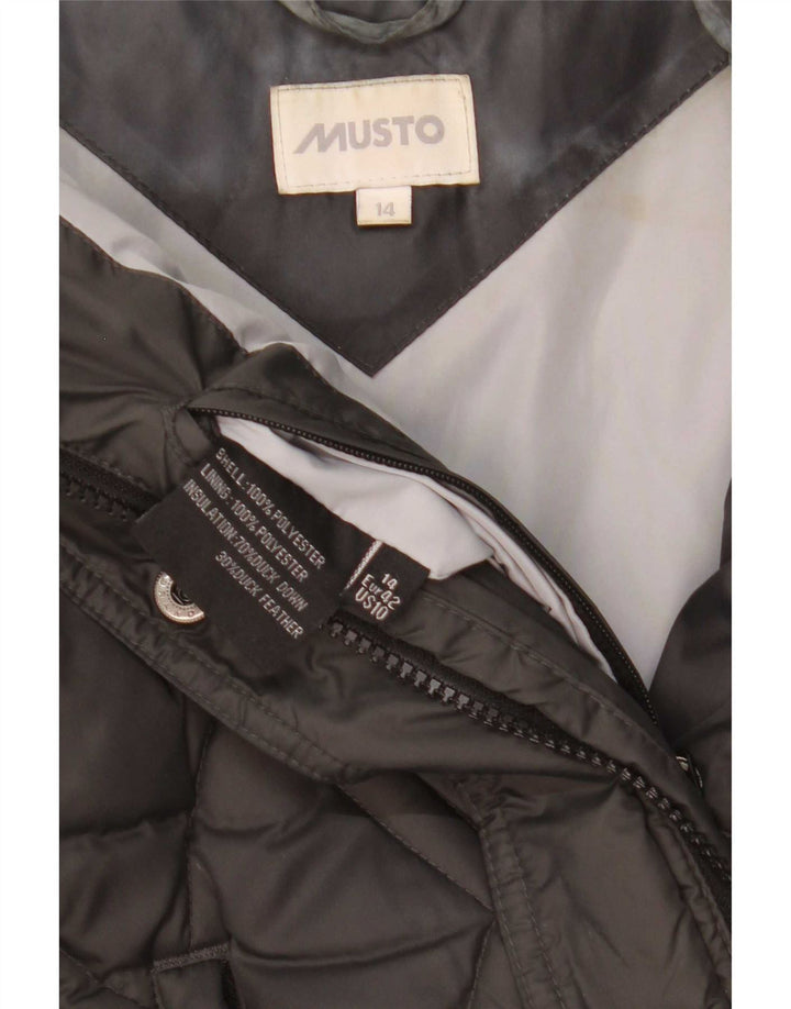 Gilet imbottito da donna Musto UK 14 grande poliestere nero