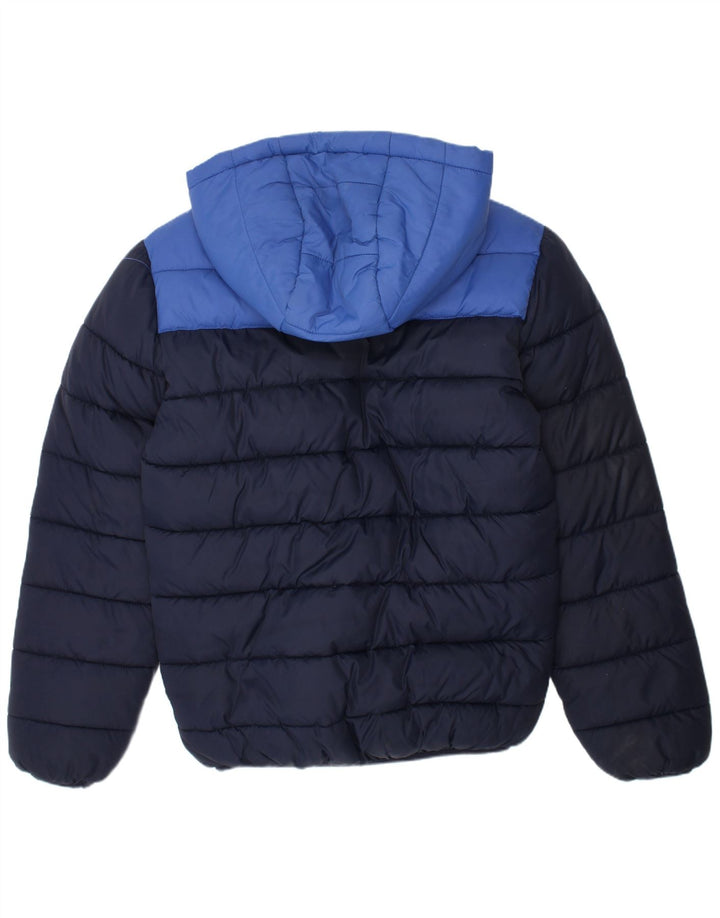 Wyściełana kurtka chłopięca Ben Sherman 8-9 lat, granatowa, z blokami kolorów, poliamid
