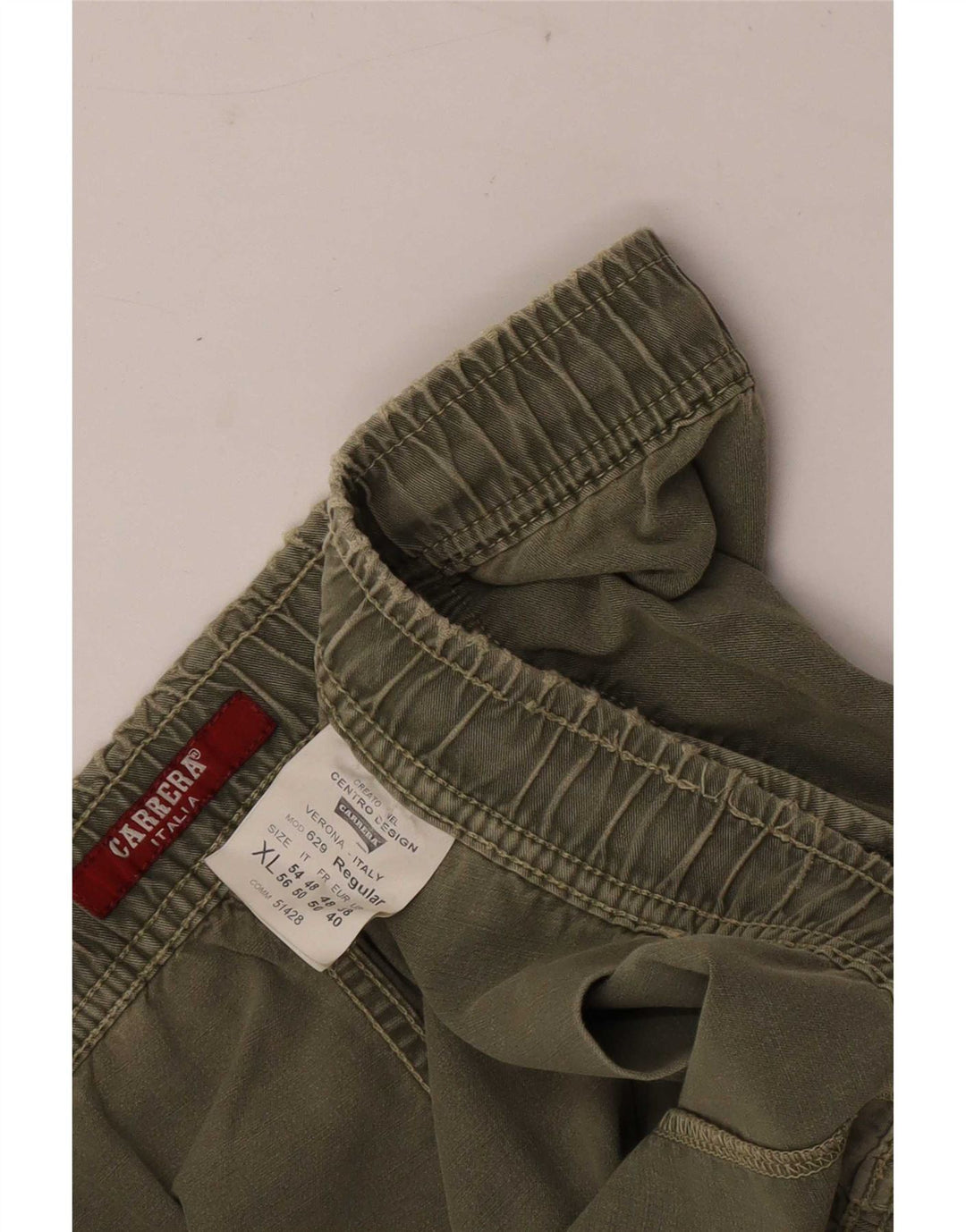 Carrera Mens Regular Chino Shorts XL W38 Khaki Cotton