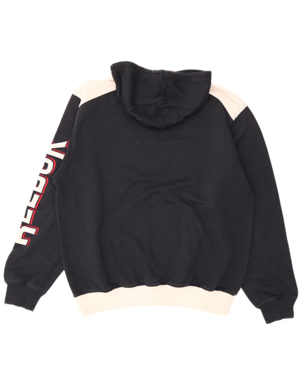 Reebok Grafisk hættetrøje til mænd Large Navyblå Colourblock Bomuld