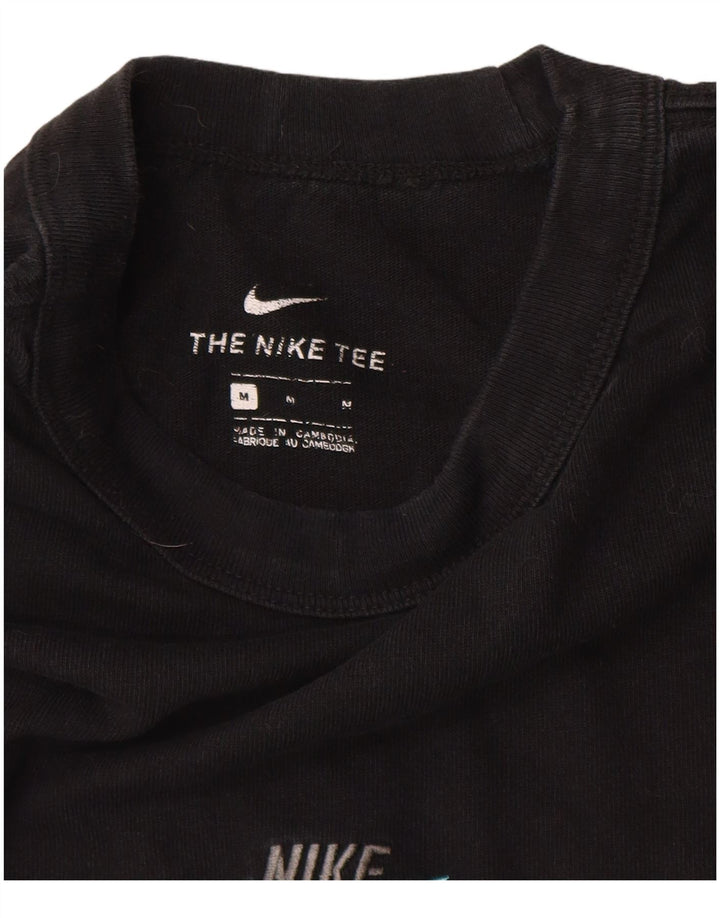 Nike Mens T-Shirt Top Medium Black Cotton
