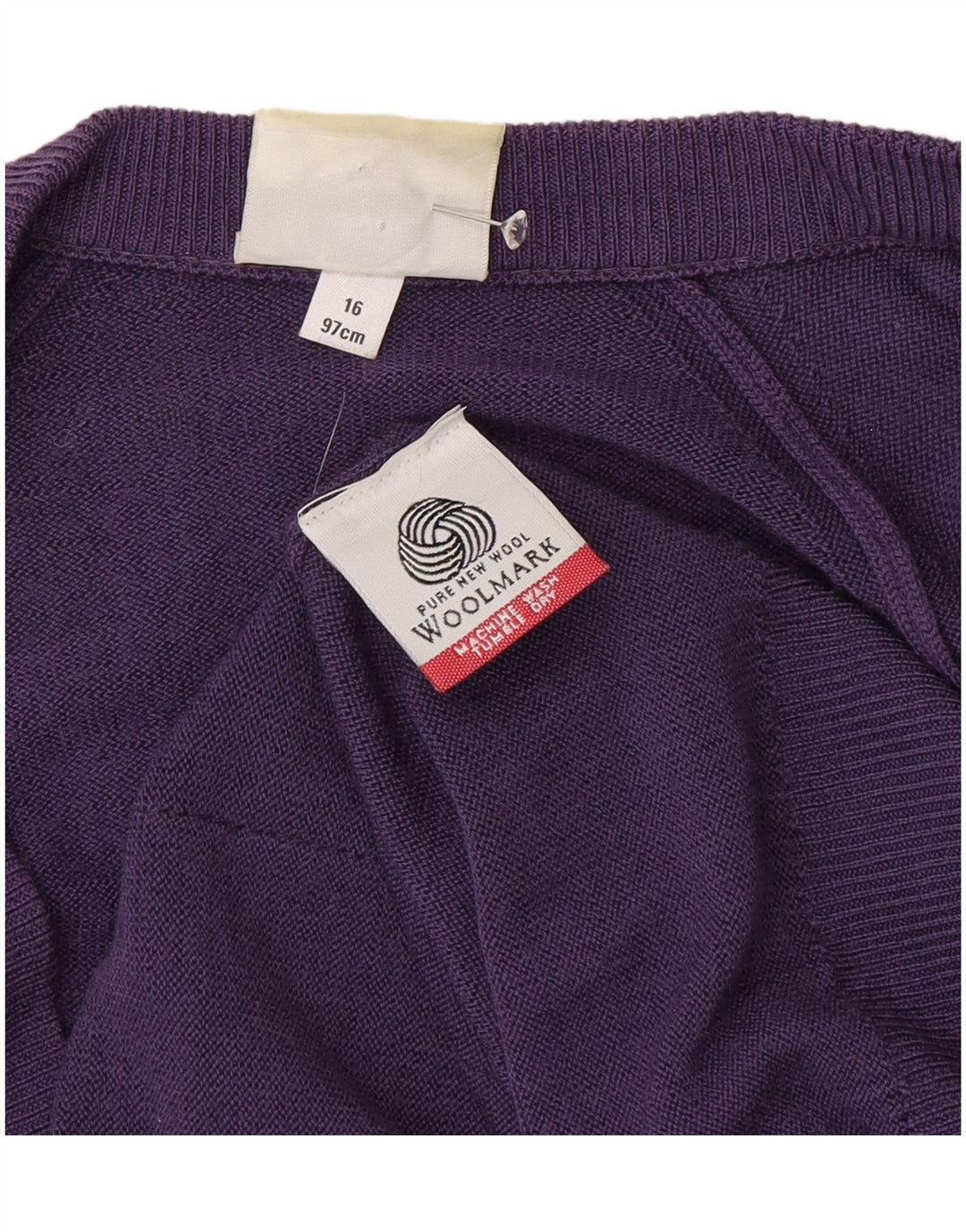 Classics Damen-Cardigan-Pullover UK 16 Large Lila Wolle