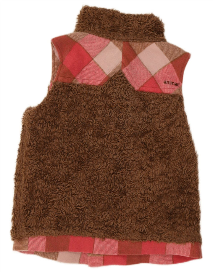 Gilet reversibile da donna Animal UK 14 colore rosa medio