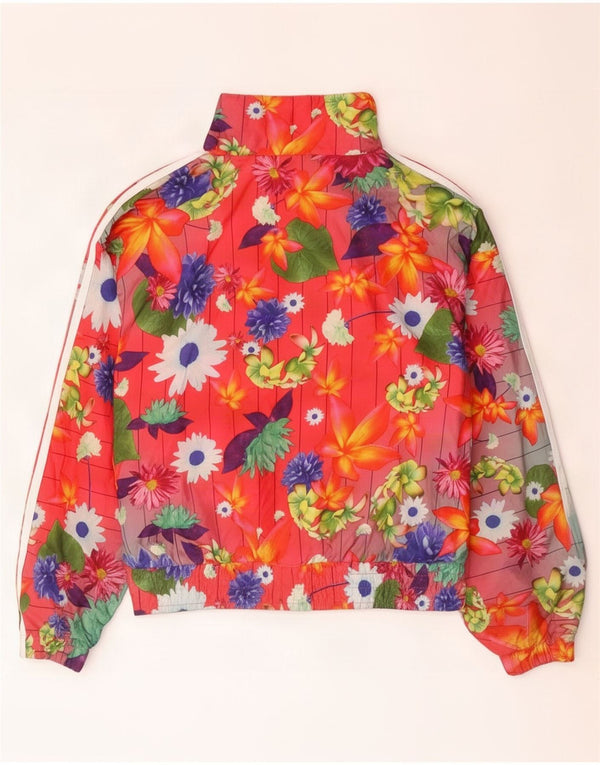 Adidas Girls Tracksuit Top Jacket 11-12 Years Multicoloured Floral