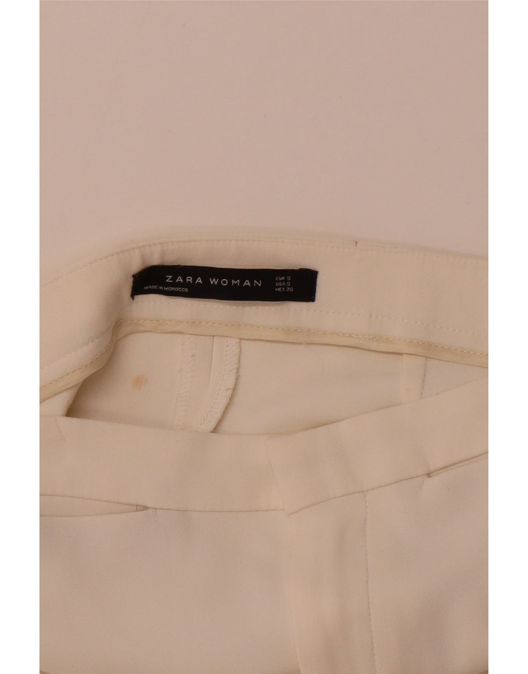 Pantaloni casual slim da donna ZARA piccoli W26 L25 bianchi