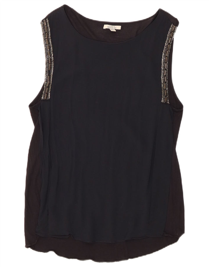 Zara Womens Sleeveless Blouse Top UK 12 Medium Black